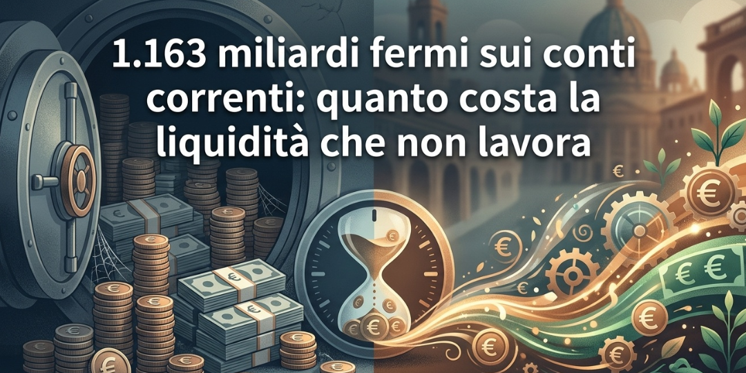 Copertina 1.163 miliardi fermi sui conti correnti: quanto costa la liquidità che non lavora